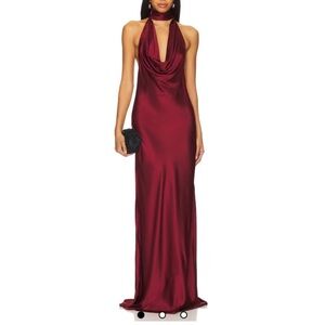 Stone Cold Fox Deep Red Backless Dress